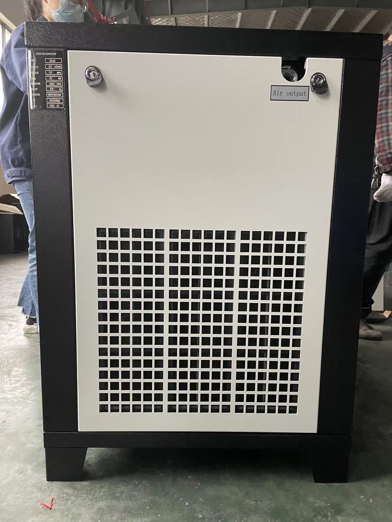 Chiński dostawca 15 kW podwójne napięcie 220 V/440 V Stałą prędkość śrubowa sprężarka powietrza